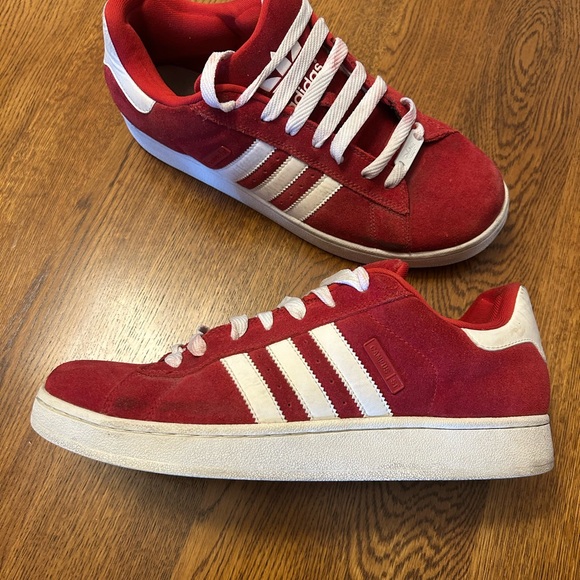 adidas Other - Adidas Men's Campus Red and White Sneakers Size 10.5